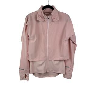 Sweaty Betty Fast Track Jacket Pink Hooded Running Jacket XS